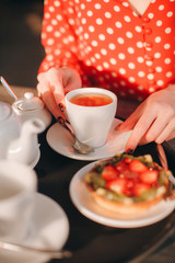 breakfast with coffee