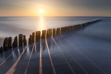 Sunset over the Baltic sea