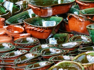 handmade clay pots
