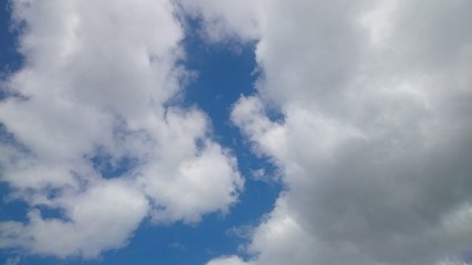 blue sky with cloud closeup