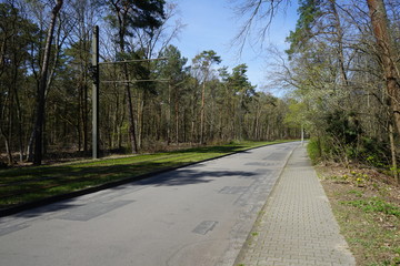 Leere Straße in Berlin während der Corona-Krise