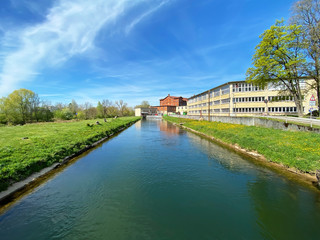 Wendlingen am Neckar, Wasserkraft am Neckar, Baden Württemberg