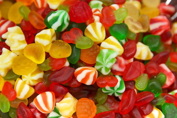 texture of colorful chewing jelly marmalade candy
