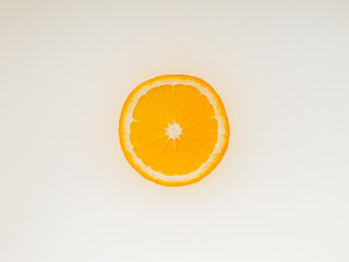 Orange slices on a white background