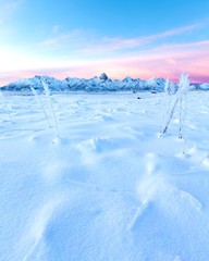 Mountain Ræka is the symbol of the Vesterålen islands in Norway.