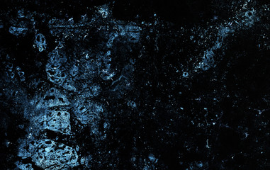 Abstract space background with blue stars, nebulae and asteroids. Star field. Beautiful space background. Large image.