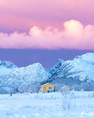 Mountain Ræka is the symbol of the Vesterålen islands in Norway.