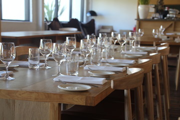 Table setting winery