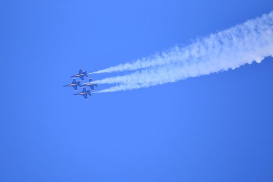 Military Jet Aircraft In The Overhead Sky