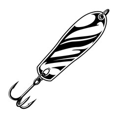 Vintage fishing spoon template