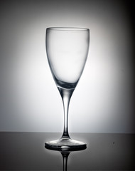 A beautiful glass of wine is on the table.