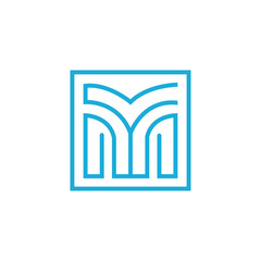 Letter M abstract logo icon design template