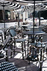 Cafe patio on the street 