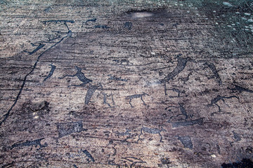 Zalavruga, Belomorsk, Karelia, Russia. Summer landscape plateau with the White Sea petroglyphs.