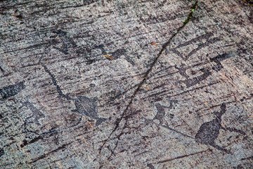 Zalavruga, Belomorsk, Karelia, Russia. Summer landscape plateau with the White Sea petroglyphs.