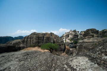 Meteora, Greece
Meteora, Greece 2 March 2020, Agios Nikolaos Anapafsas monastery at the complex of Meteora monasteries in Greece