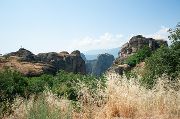 Meteora, Greece
Meteora, Greece 2 March 2020, Agios Nikolaos Anapafsas monastery at the complex of Meteora monasteries in Greece