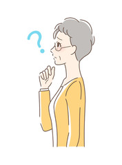 不安・疑問・悩みを感じる女性の横顔