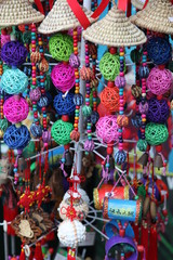 colorful balls and beads on the market
