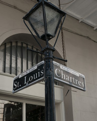 Fototapeta premium Street light Rue St. Louis
