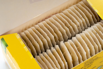 tea in a packaging close up shot