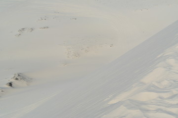 The White Sand Dunes of Mui Ne. Desert with dunes