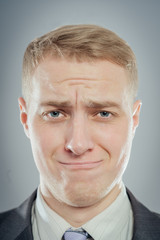 Portrait of a sad man