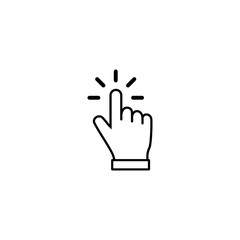 Hand click icon vector. Hand cursor icon 