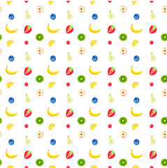 background with various fruits and berries