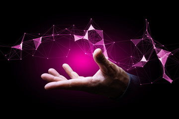 mano, palmo, tecnologia informatica