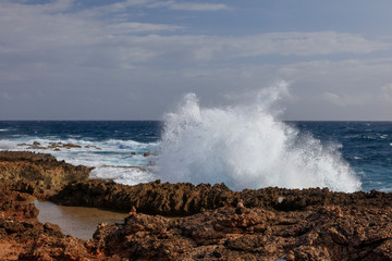 Aruba beach wave