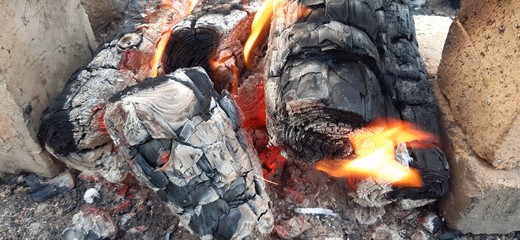 fire in the fireplace © Jarosaw