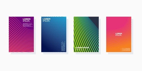 colorful minimal Modern cover abstract background covers set. Cool gradient shapes composition eps vector