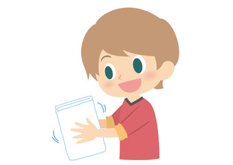 男子の手洗い　タオル