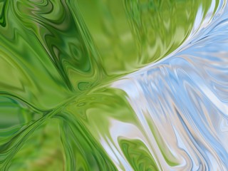 abstract background with green leaves