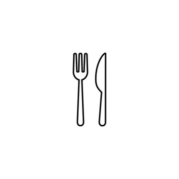 Fork and knife icon, Restaurant sign and symbol vector design
