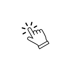 Hand click icon vector. Hand cursor icon 