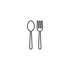 Fork & Spoon icon, Restaurant sign and symbol vector Design