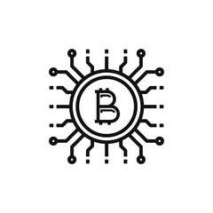 bitcoin icon isolated on white background