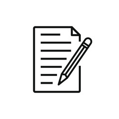 single icon of a edit document isolated on white background