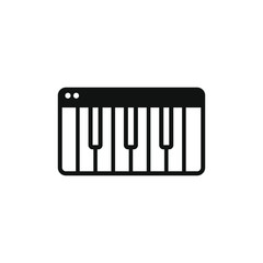 single icon of a piano vector illustration