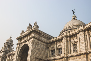 Victoria Memorial view from the side in Kolkata. 