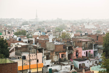Houses in the city of Agra, India