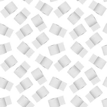 seamless white toilet paper pattern on a isolated white background © 3d_vicka