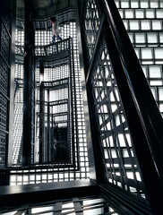 stair steel and glass with light box_4