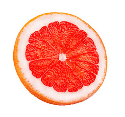 Fresh grapefruit isolated on white background  with clipping path