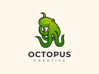 amazing octopus mascot logo illustration