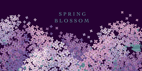 Elegant decorative lilac flower background.