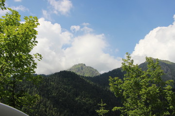 clouds over the mountains