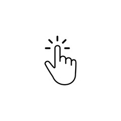 Hand Cursor icons set, click icon vector design